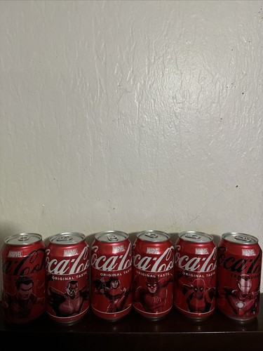 Marvel Coca-Cola Sammlerstück limitiertes Set mit 6 verschiedenen Charakteren (ungeöffnet)