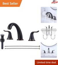 Widespread Oil-Rubbed Bronze Bathroom Sink Faucet with Pop-Up Drain - Premium...