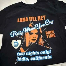 Remake Lana Del Rey 90s Black T shirt Short sleeve tee Vtg