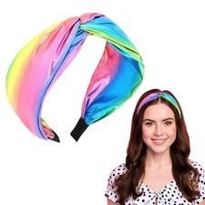 Glitter Knotted Headbands Metallic Hairband Shiny Hair Accessories Club