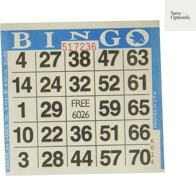 1on Blue Bingo Paper (500 Sheets),Cards included