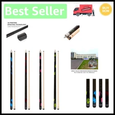 Versatile 58 Inch Pool Cue Sticks: 4-Piece Set with Multiple Weight Options