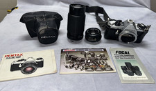 Pentax ME Super 35mm SLR Film Camera w/ Asahi 1:2 50mm SMC -USED/WORKS