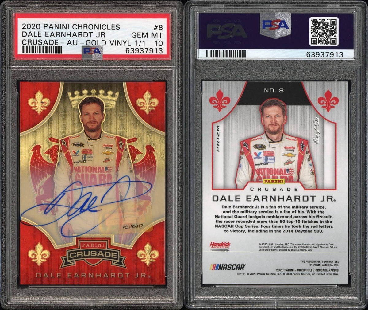 PSA 10 2020 PANINI CHRONICLES CRUSADE #8 DALE EARNHARDT JR AUTO