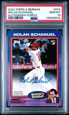 2024 Topps X Chris Berman - Nolan Schanuel #87A Purple Autograph /25 (RC)