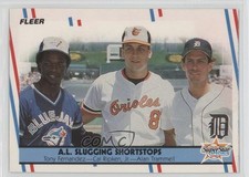 1988 Fleer Alan Trammell Tony Fernandez Cal Ripken Jr #635 HOF 0e3