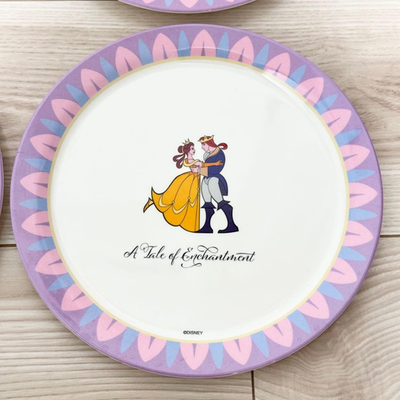 Beauty and the Beast BELLE'S KITCHEN Plate Set 4Pcs Melamine