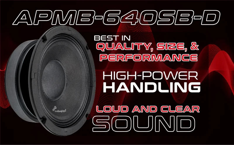 Audiopipe Low Mid Frequency Loudspeaker 6" 350W Max Power Wave Design