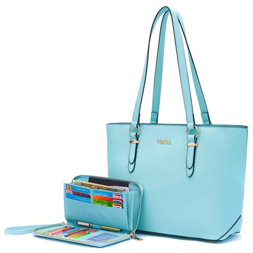 Scattered Generations Turquoise Large Tote Shoulder Bag