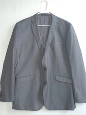 Kenneth Cole Reaction Techni-Cole Gray Blazer Men's 44L Suit Separate Jacket