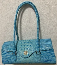 NWT Brahmin Dayan Satchel in Tropic Blue Melbourne Handbag Satchel