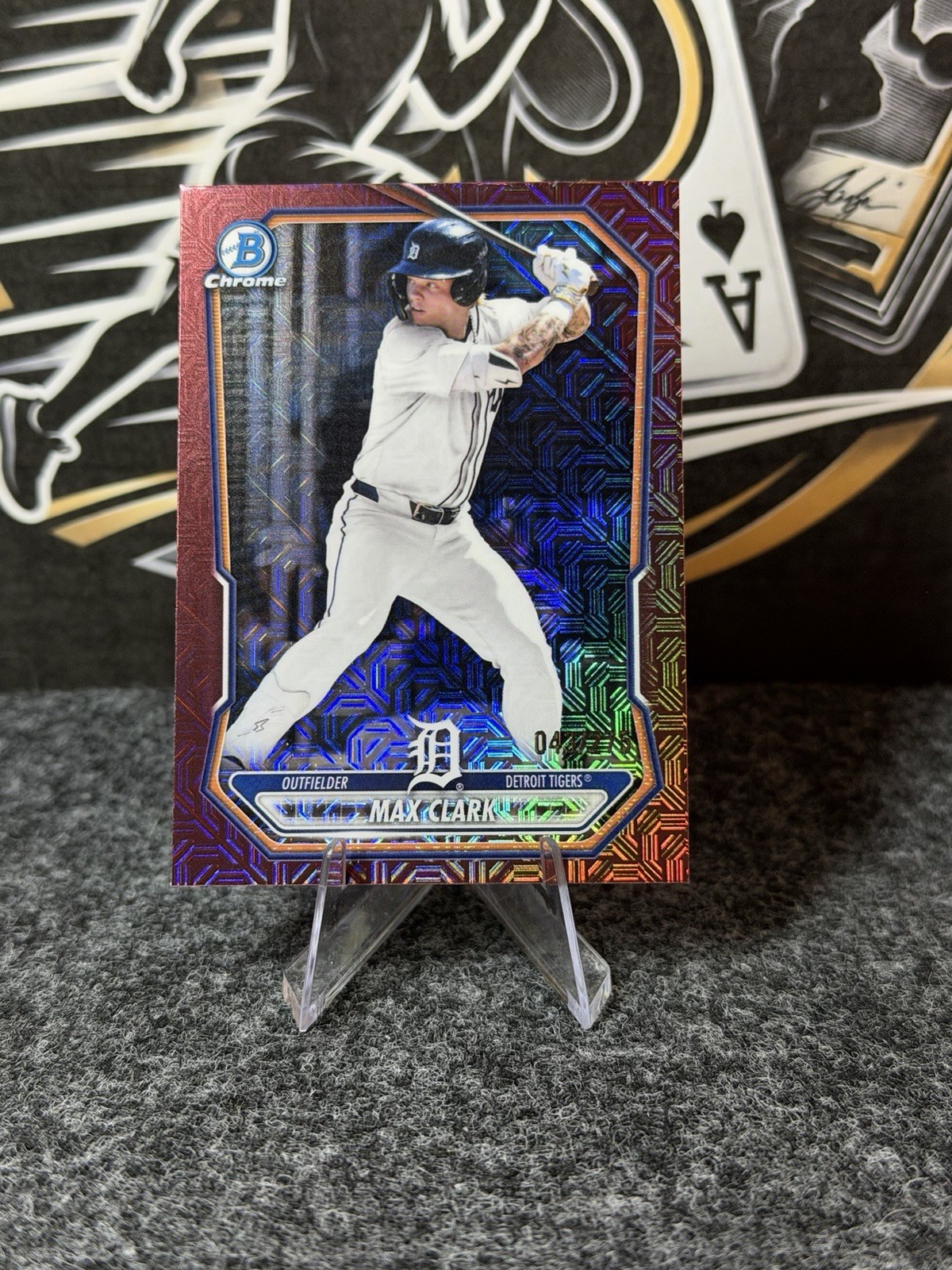 2026 Bowman - Chrome Prospects Max Clark #BCP-2 Burgundy Mojo Refractor /275...