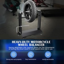 Motorcycle Bike Wheel Balancer Rim Tire Balancing Spin Static Truing Stand