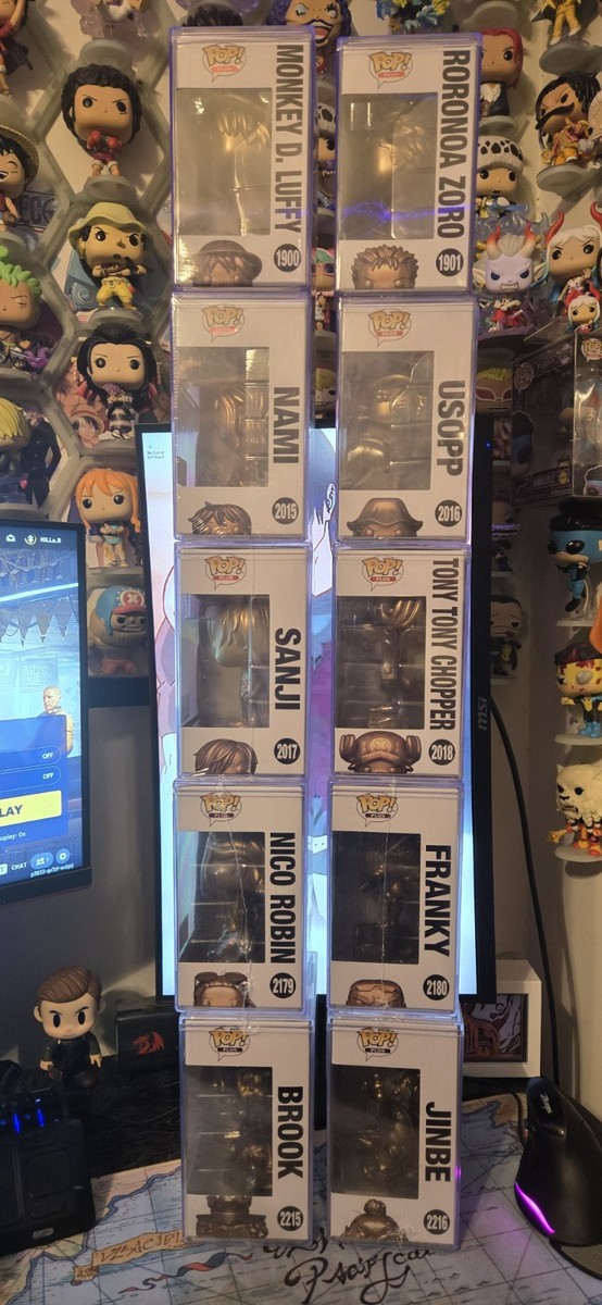 One Piece Bronze Statue Funko Pops Complete Set Of 10 + Hardstacks