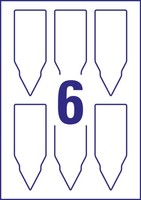 60 Avery Zweckform Steckschilder, Folie, 128 X 47 Mm, Weiß