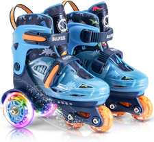 SULIFEEL Adjustable Roller Skates for Girls Boys Kids,Fun Illuminating Light up