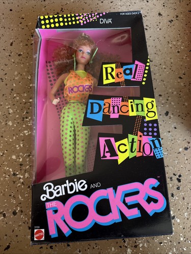 1986 Vintage Mattel #3159 Barbie & The Rockers Diva Barbie Puppe NRFB