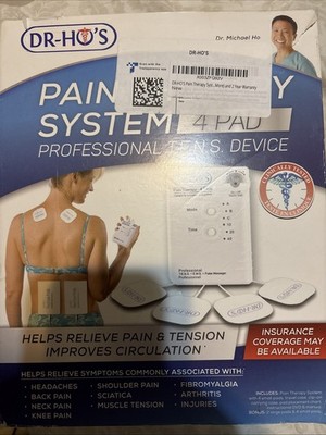 NEW! DR-HO S Pain Therapy System 4-Pad TENS Device T.E.N.S Relief Massager