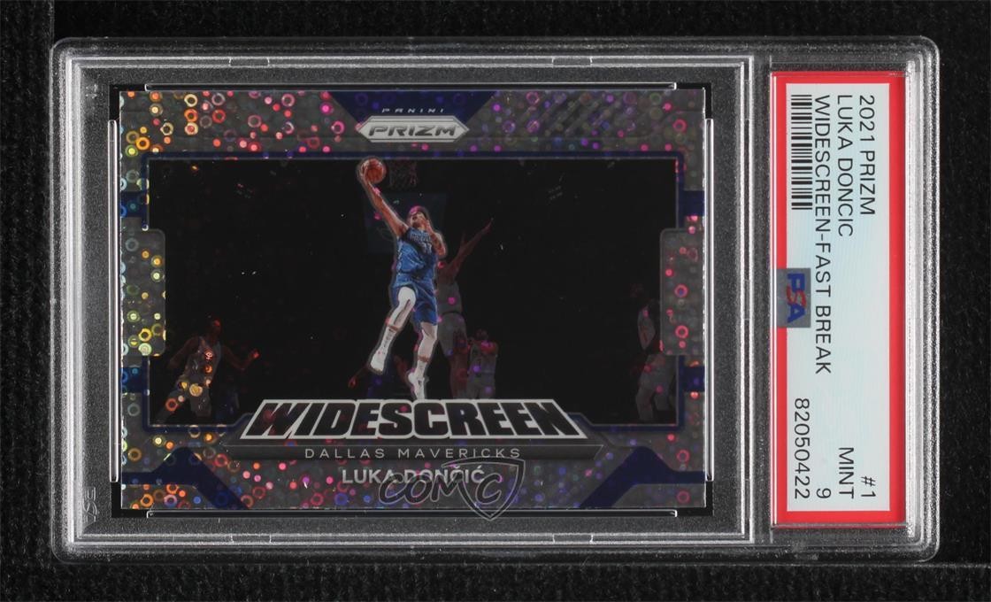 2021-22 Panini Prizm Widescreen Fast Break Prizm Luka Doncic #1 PSA 9 MINT 9l4