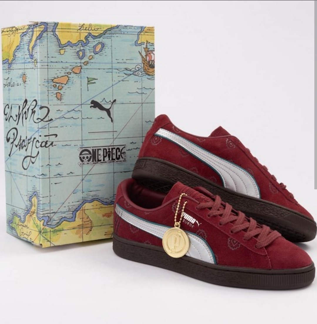 PUMA Suede One Piece Red Haired Shanks - 396521-01 Size 12 Limited Edition Anime