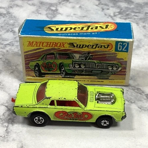 Matchbox Superfast Mercury Cougar Rat Rod 1970 Lesney No 62 In Box
