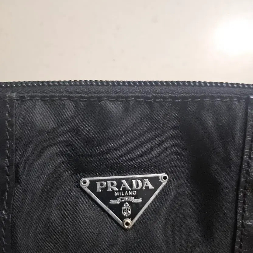 Prada Triangular Logo Pouch Bag - Authentic, Used - image 6