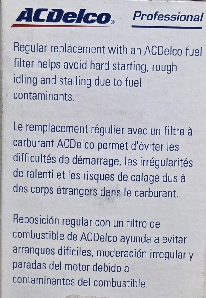 Filtro de combustible ACDelco GM OE/GM piezas originales GF61P Foto 3 de 4