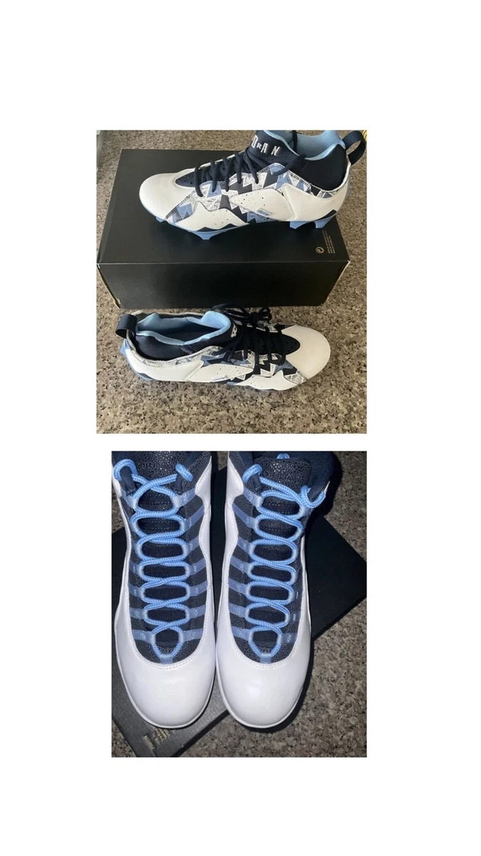 Jordan UNC PE Bundle Superbad 10.5 & Vapor Edge Cleats 12 Rare Player Exclusive Nike Jordan 10 Low Vapor Carbon UNC Player Edition Football  main image 2