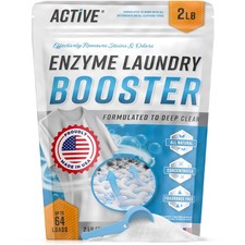 Enzyme Laundry Booster Odor Remover 2 lbs Unscented Enzymatic Clothes Stain ...