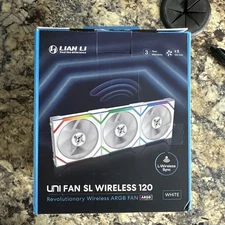 Lian Li UNI FAN SL Wireless 120 Triple Pack White 12SL1W3W WITH CONTROLLER