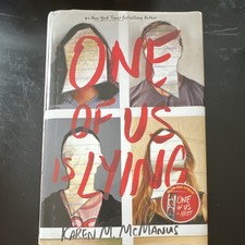 One of Us Is Lying by Karen M. McManus, Hardcover, Delacorte Press, Mystery
