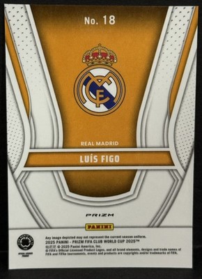 2025 Prizm FIFA Club World Cup Real Madrid Luis Figo Legendary