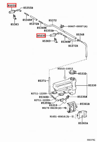 Genuine Toyota Coaster HZB56 HZB50 HZB46 Windscreen Spray Washer Jet Nozzle - Picture 4 of 7