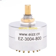 EIZZ 3 Ways 4 Poles Audio Signal Source Selector Rotary Switch 4 Input 1 Output