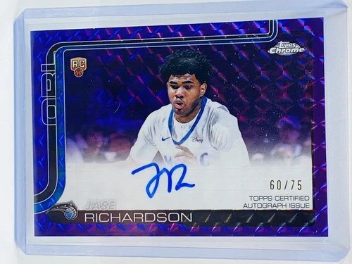 2025-26 Topps Chrome Jase Richardson RC Auto Purple Geometric #60/75