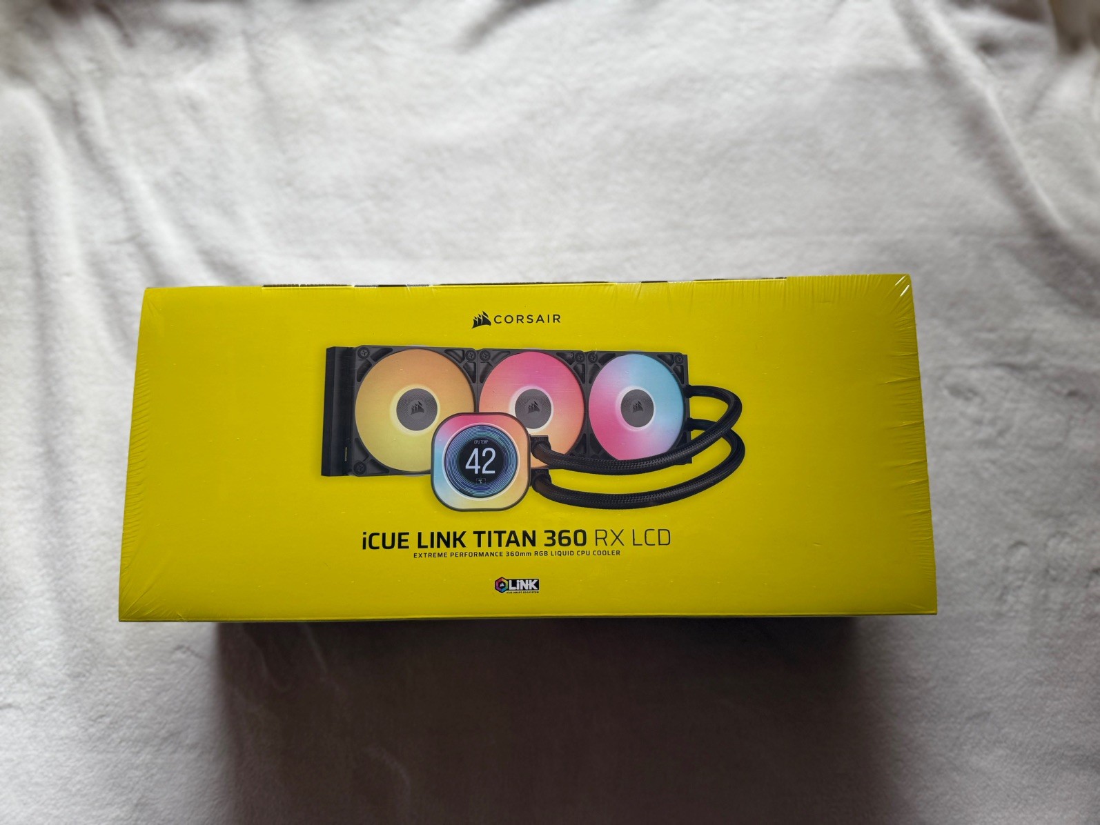 CORSAIR iCUE LINK TITAN RX LCD 360mm AIO Liquid CPU Cooler (Black)-LGA 1700/1851