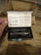 VIKINGS BLADE Emperor Adjustable Safety Razor Meiji Raven Black Vintage Bronze