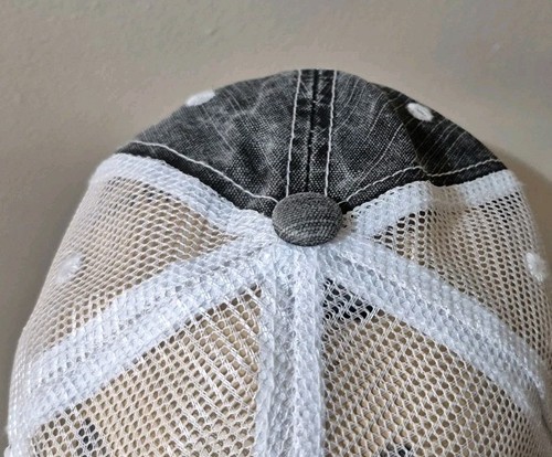 Philadelphia Eagles Throwback Hat White Mesh Herringbone Trucker Hat - Picture 10 of 16