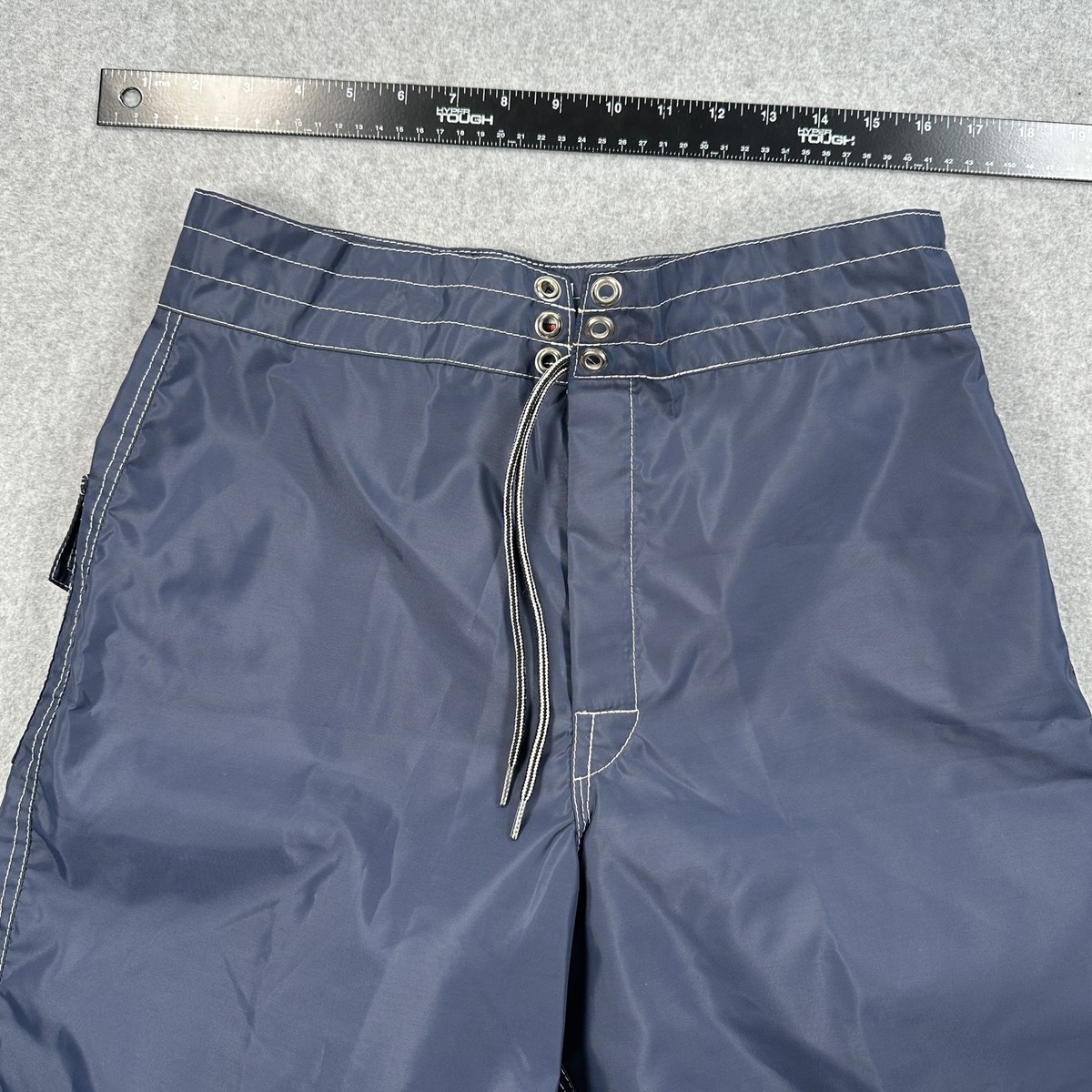 Birdwell Beach Britches Shorts Mens 31 Navy Blue Boardshorts Surf