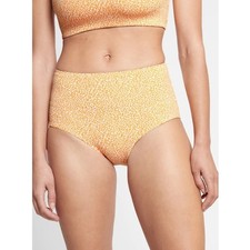 Athleta S micro cheetah abyssinian white High Waist textured bottom swimsuit SUP