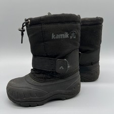 Kamik Kids ROCKET Snow Boots w/ Insulation  Hook and Loop Closure - Sz 9 Black