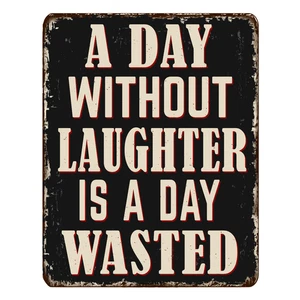 Laughter Caution Funny Warning Danger Sign Self Adhesive Vinyl Sticker