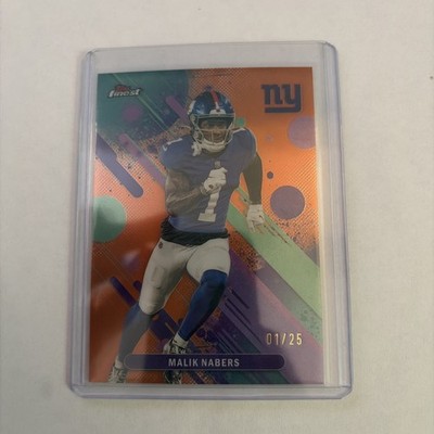 MALIK NABERS 2025 TOPPS FINEST #91 ORANGE 1/25 NY GIANTS