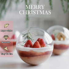 25Pcs Fillable Acrylic Clear Plastic Christmas Ornaments DIY Ball Home Decor DIY