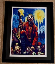 DEATH NYC ltd ed LG signed framed pop art print 45x32cm comic villian The Joker
