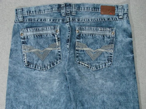TF19417 **AXE & CROWN** SLIM FIT JEANS 38x32 (msr 40"x32"); STONEWASHED - Picture 3 of 5