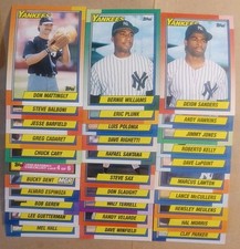 1990 TOPPS MASTER TEAM SET 30/30+ NEW YORK YANKEES WINFIELD HOF DENT NM/MT 06441