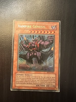 Vampire Genesis SD2-EN001 Yu-Gi-Oh TCG Zombie Madness 1st Edition Ultra Rare 