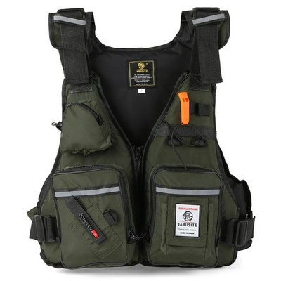 Profi Schwimmweste Auftriebsanzug Tragbare Angelweste Mehrere Taschen.