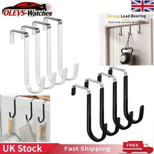 4 Pack Over The Door Hook Single Hooks Hanger Storage for Hanging Towel Coat 